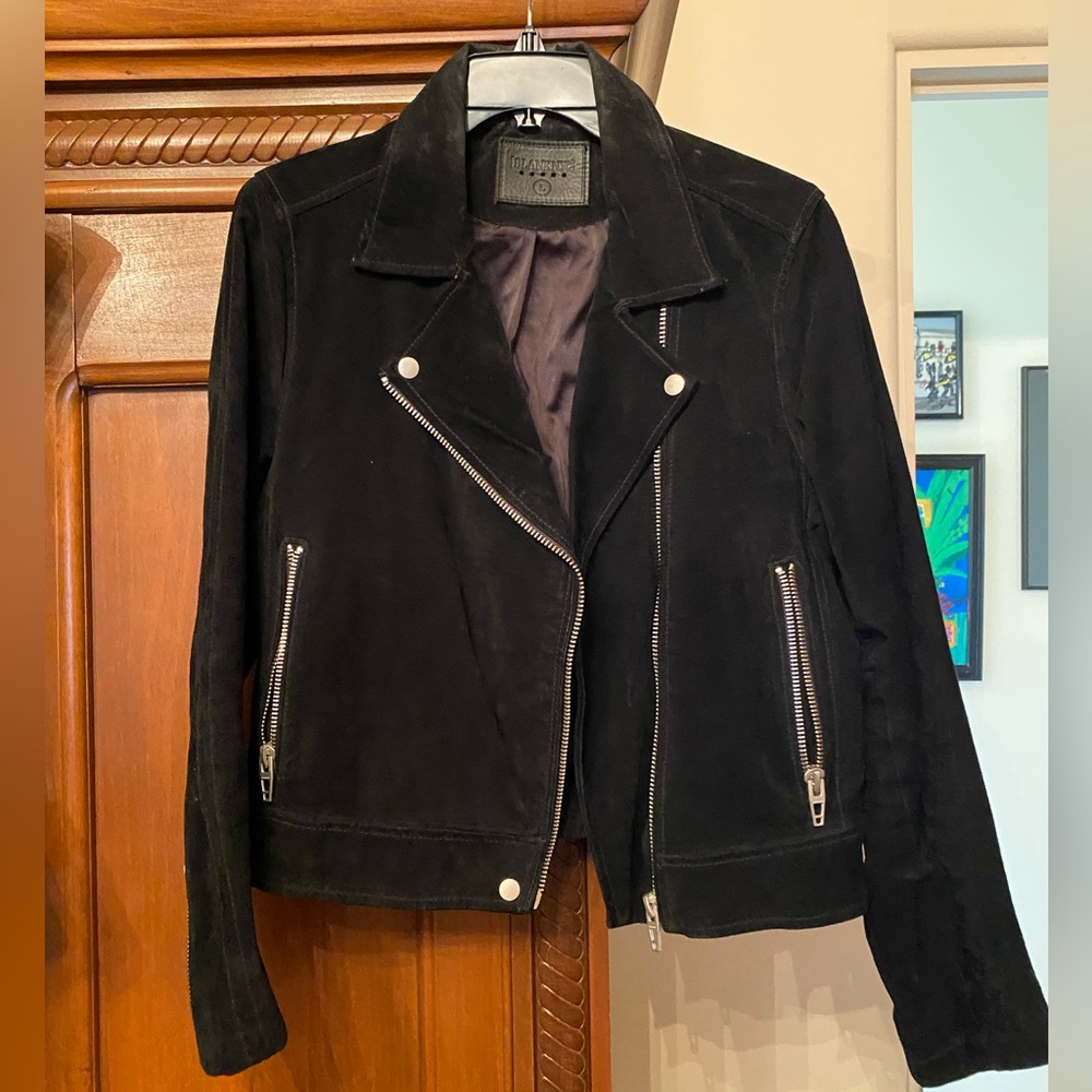 Black Blank NYC suede moto jacket